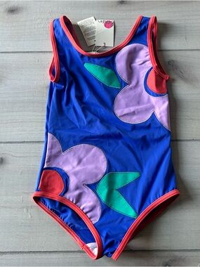 NWT Mini Boden One Piece Big Floral Swimsuit